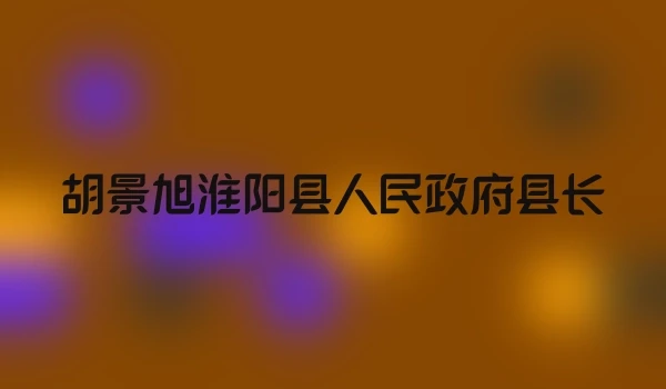 胡景旭淮阳县人民政府县长
