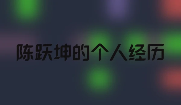 陈跃坤的个人经历