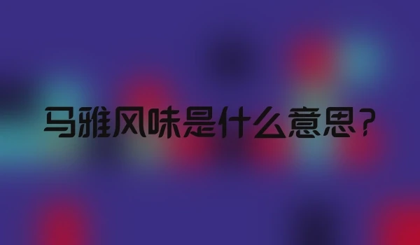 马雅风味是什么意思?
