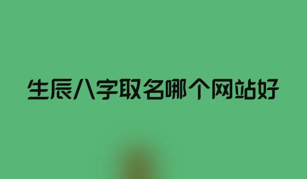 生辰八字取名哪个网站好