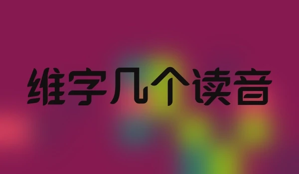 维字几个读音