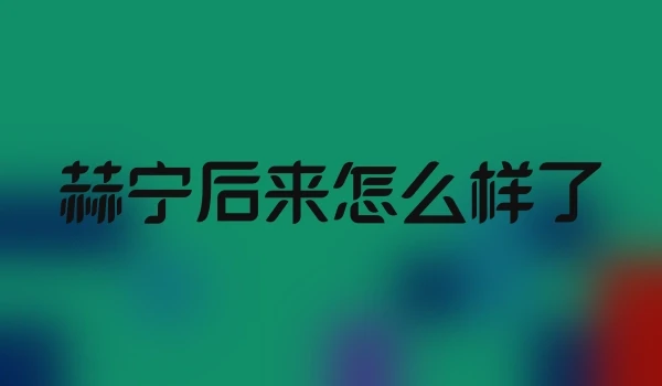 赫宁后来怎么样了