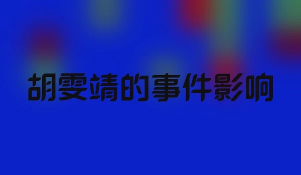 胡雯靖的事件影响