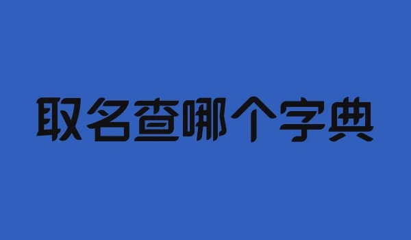 取名查哪个字典