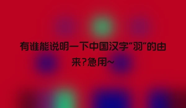 有谁能说明一下中国汉字