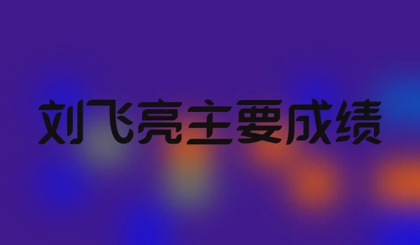刘飞亮主要成绩