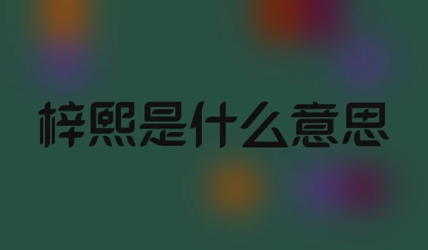 梓熙是什么意思