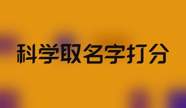 科学取名字打分