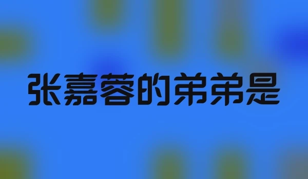 张嘉蓉的弟弟是