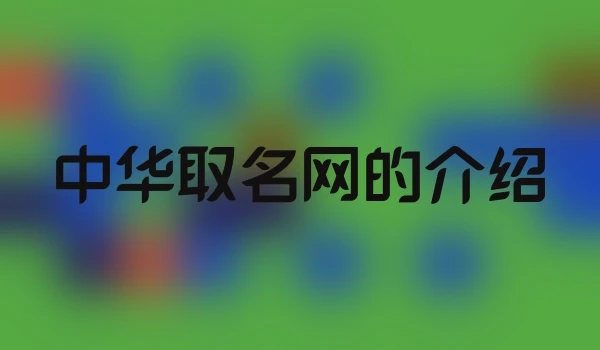 中华取名网的介绍