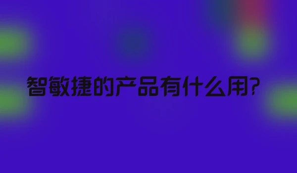 智敏捷的产品有什么用？