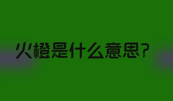 火橙是什么意思？