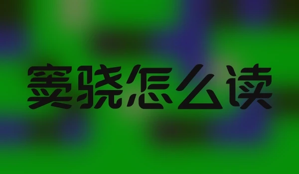 窦骁怎么读