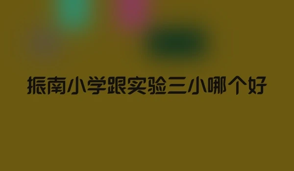 振南小学跟实验三小哪个好
