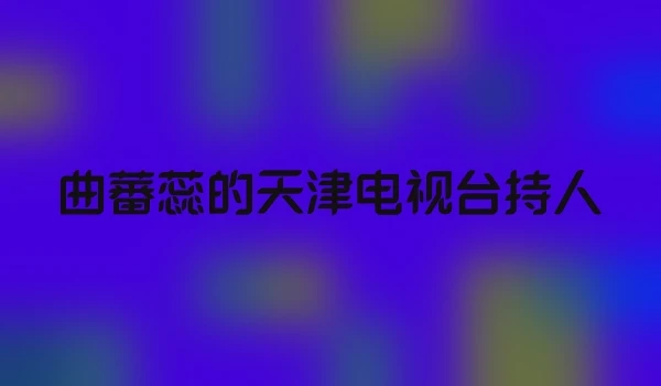 曲蕃蕊的天津电视台持人