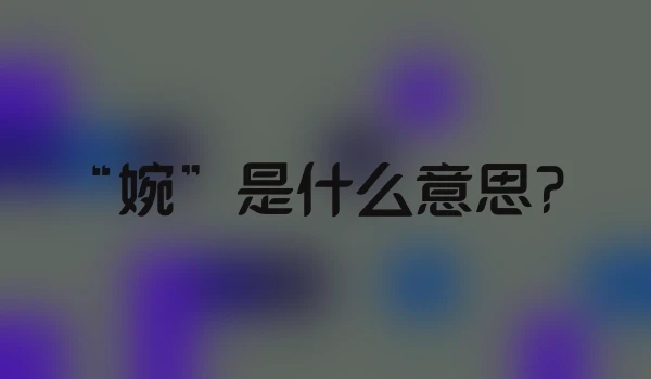 “婉”是什么意思？