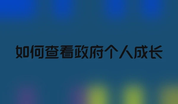 如何查看政府个人成长